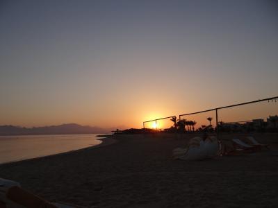 日落, 地中海, 海滩