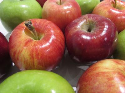 苹果, 红色, 绿色, rosh hashana, 犹太人, 水果, 食品
