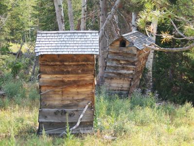 小木屋, 厕所, 乡村, 木制, 棚里, 风化, 木材-材料