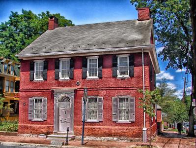 兰开斯特, 宾夕法尼亚州, 殖民地房子, 具有里程碑意义, 历史, hdr, 建筑