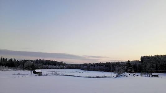 景观, 农村, 芬兰语, 雪, 冬天, 自然, 森林