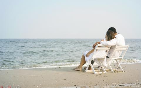夫妇, 爱, 浪漫, 海, 海滩, 放松, 海边