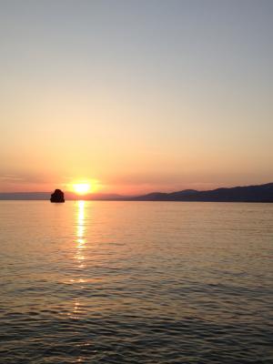 日内瓦湖, 瑞士, 日落, 地平线, 自然, 海, 夏季