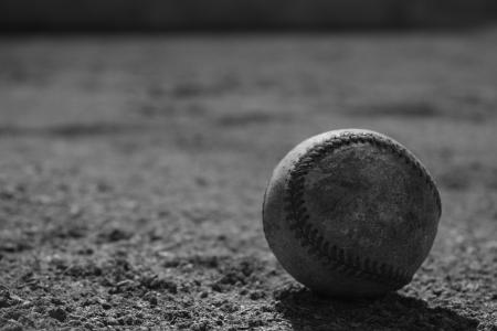 棒球, 球, 法院, 在黑色和白色