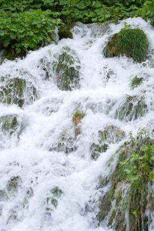 水, 石头, 瀑布, 流量