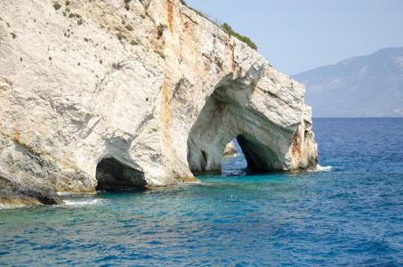 希腊, 海, 桑特岛, 旅行, 景观, 海滩, 希腊语