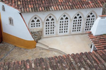葡萄牙, 奥比都斯, 房子, windows, 屋顶