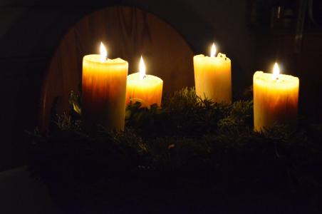 到来花圈, 来临, 蜡烛, 圣诞节, 烛光, 光, 12 月