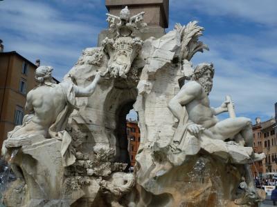 罗马, 纳沃纳广场, 2016, 罗马 piazzanavona, 雕像, 雕塑, 建筑