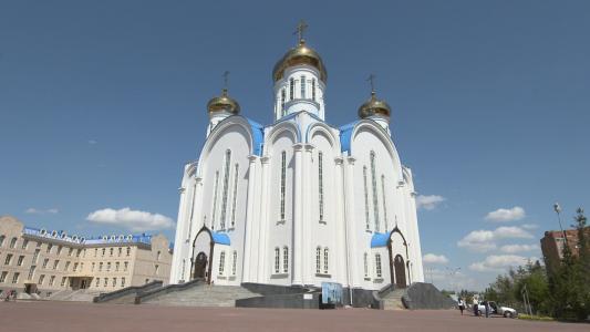 哈萨克斯坦, 阿拉木图, 俄语, 东正教, 教会, 哈萨克语, 蓝色