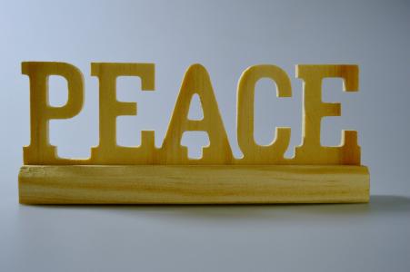 希望, 和平, 背景, 木材, 一个字, 木材-材料