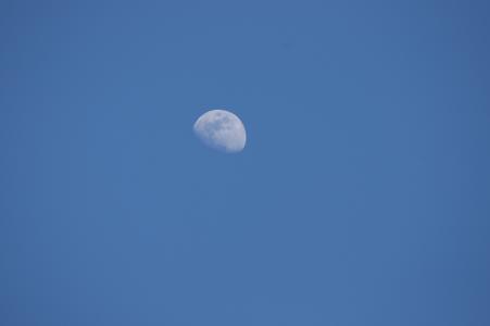 月亮, 天空, 白天, 现场, 蓝色, 和平, 天朝