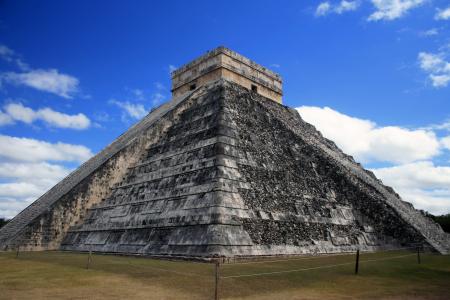 金字塔, 玛雅人, 古代, 墨西哥, 寺, 石头, 尤卡坦半岛