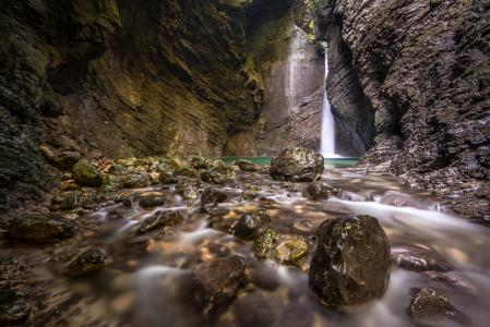 瀑布, 自然, 户外, 河, 斯洛文尼亚, 岩石, 欧洲