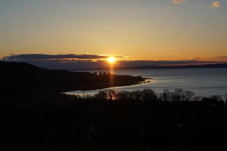 巴拉顿湖, 早上, 日出, 晚上, 傍晚的天空, 湖, 水