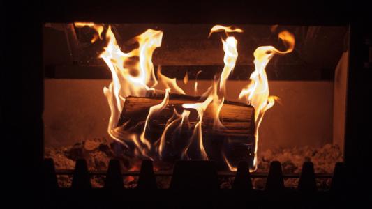 燃烧, 木材, 壁炉, 消防, 火焰, 篝火, 黑暗