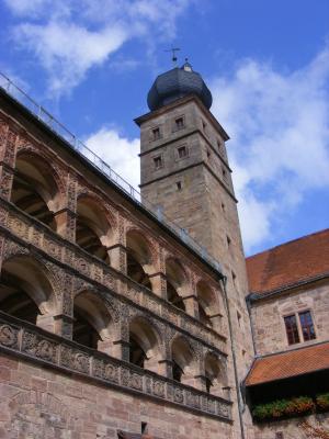 巴赫, 城堡, plassenburg 城堡, 从历史上看, 天空, 云彩, 蓝色