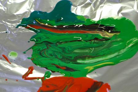 绿色, 红色, 颜色, 油漆, 多彩, 丙烯酸漆, 艺术