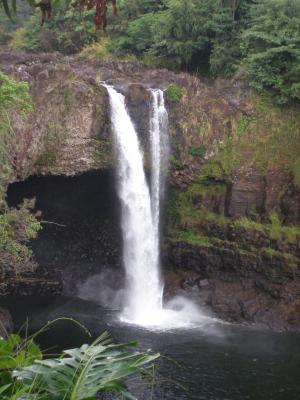 彩虹, 瀑布, 瀑布, 夏威夷, 大岛, 希洛
