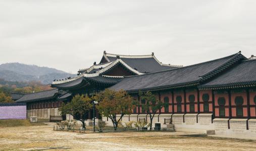 景观, 韩国, 汉城, 房子, 老建筑, 年份