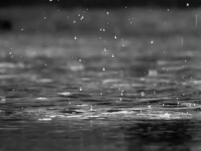 滴眼液, 水, 身体, 灰度, 照片, 下着雨, 雨滴