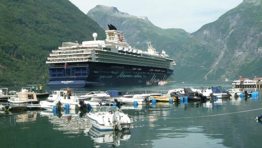 邮轮, 船舶, 挪威, geirangerfjord