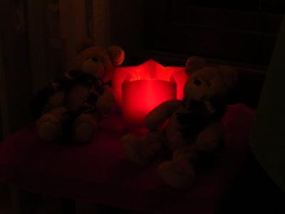 一品红, 光, 红色, 发光, 玩具熊, 黑暗, 令人沮丧