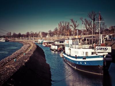 莱茵河, 河, 水, 自然, 小船, 船屋, 心情