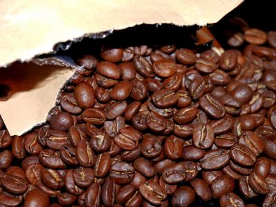 咖啡豆, 包装, 咖啡厅, 棕色, 咖啡