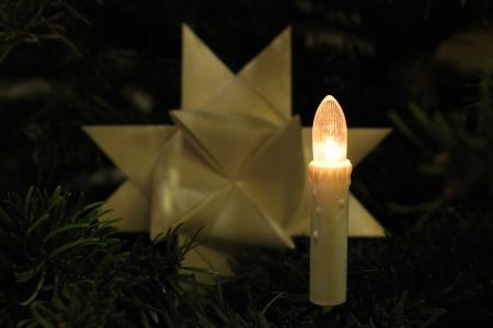 圣诞树蜡烛, 圣诞节, 电, 人造蜡烛