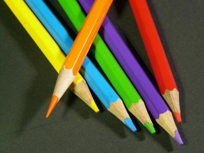 彩色的铅笔, 油漆, 钢笔, 彩色铅笔, 多彩, 指出, 木桩