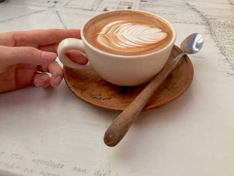 香浓提神咖啡和咖啡拉花图片