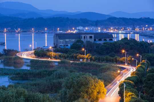 江苏太湖斜阳景色图片