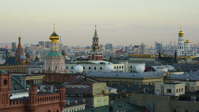 俄罗斯莫斯科克里姆林宫建筑自然风光图片