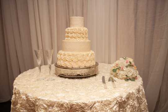 婚礼多层奶油蛋糕图片