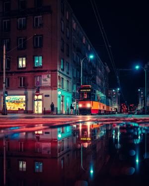 雨后的街道景色